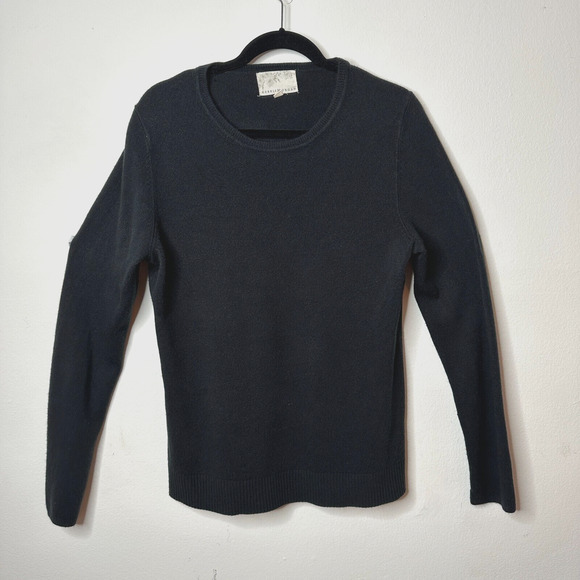 Debbie Morgan Solid Black Round Neck Long Sleeve Banded Waist Sweater L - Picture 2 of 10